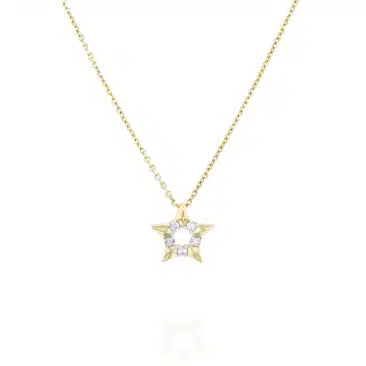 תליון יהלומים, זהב 14K משובץ 0.04 קראט יהלומים, דגם PDPF25349