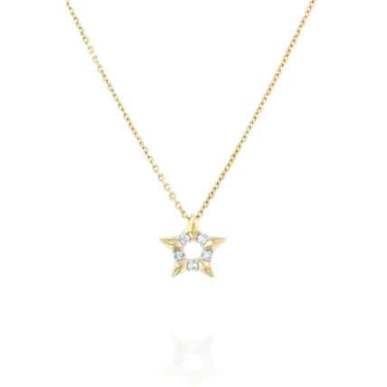 תליון יהלומים, זהב 14K משובץ 0.04 קראט יהלומים, דגם PDPF25349