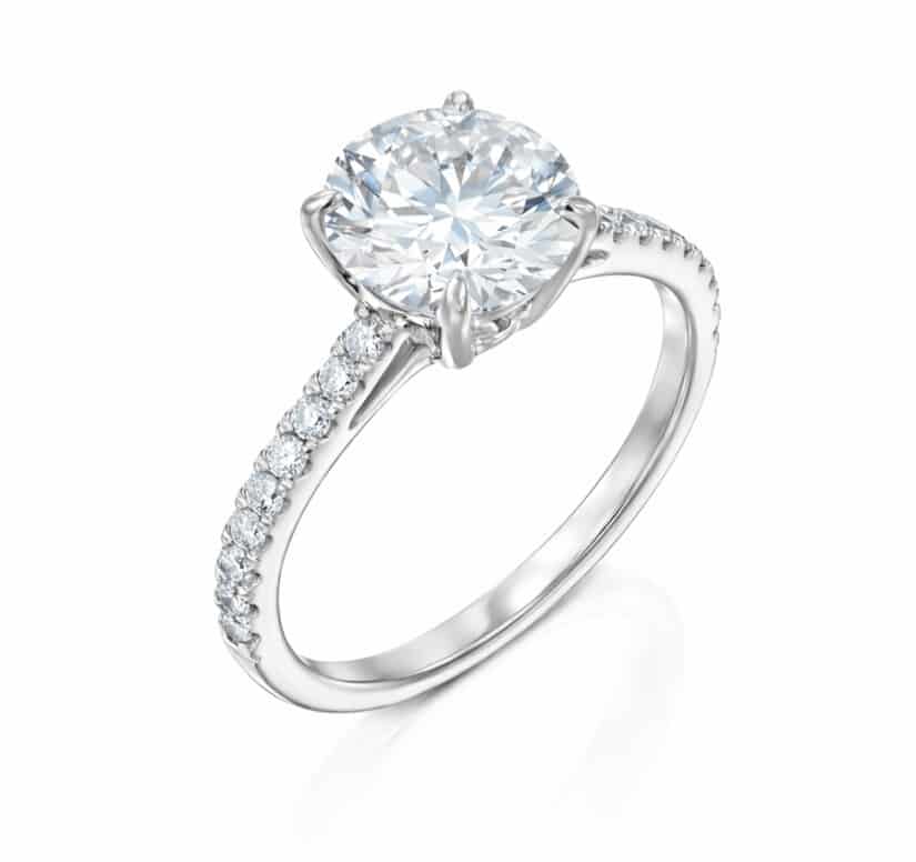 טבעת אירוסין יהלומי מעבדה, זהב 14K, משובצת 1.75 קראט יהלומים, דגם RDLRB02103-4055