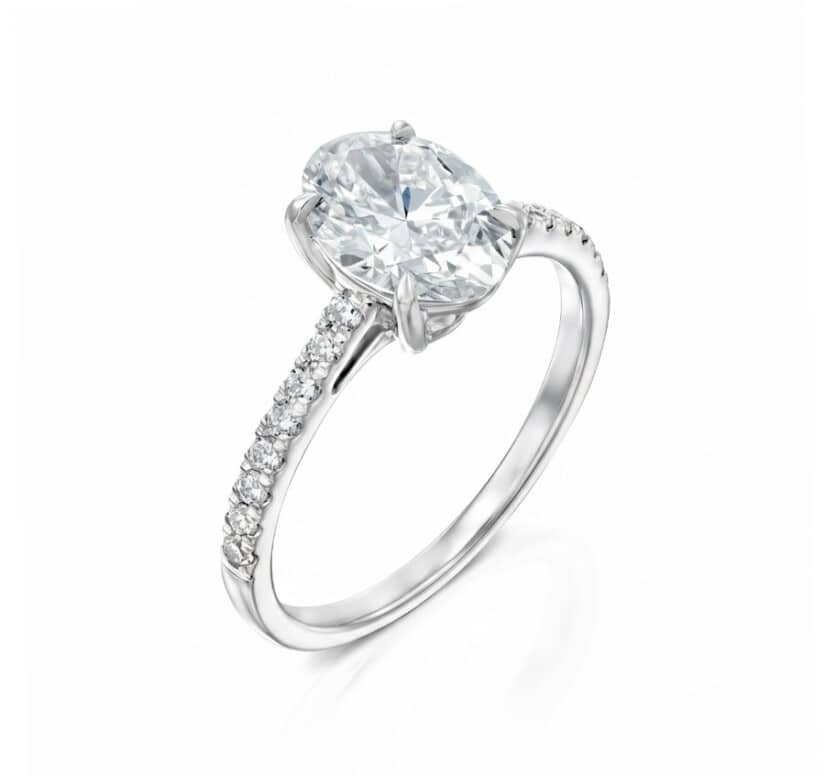 טבעת אירוסין יהלומי מעבדה, זהב 14K, משובצת 1.18 קראט יהלומים, דגם RDLRB02740