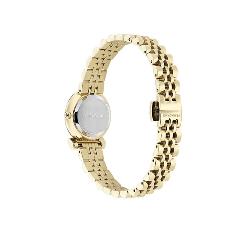 שעון Ferragamo עם יהלומים מקולקציית Gancini Twisted, שעון לאישה ,דגם SFNN00426