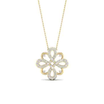 שרשרת ותליון יהלומים ,זהב 14K משובץ 0.33 קראט יהלומים, דגם CDSPF23857