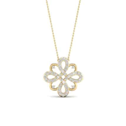 שרשרת ותליון יהלומים ,זהב 14K משובץ 0.33 קראט יהלומים, דגם CDSPF23857