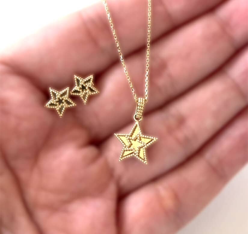 תליון כוכב, 14K זהב, דגם P277-275133