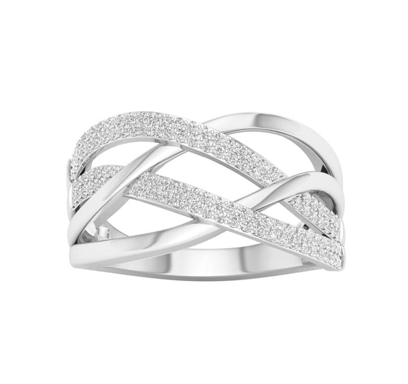 טבעת יהלומים, זהב 14K משובצת 0.33 קראט יהלומים, דגם RDRF27028