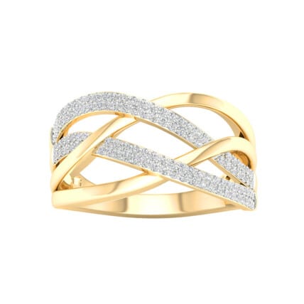 טבעת יהלומים, זהב 14K משובצת 0.33 קראט יהלומים, דגם RDRF27028