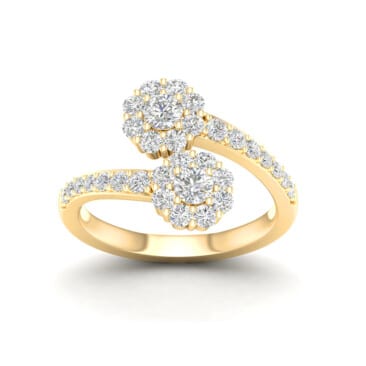 טבעת יהלומים, זהב 14K משובצת 1.00 קראט יהלומים, דגם RDRF27224