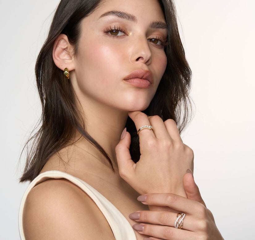 טבעת יהלומים, זהב 14K משובצת 0.50 קראט יהלומים, דגם RDSRF31853