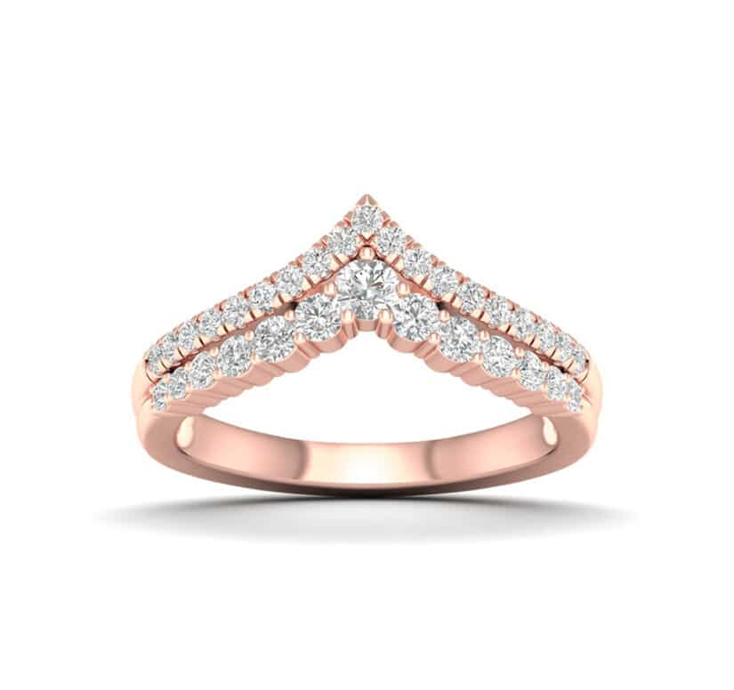 טבעת יהלומים, זהב 14K משובצת 0.50 קראט יהלומים, דגם RDSRF31853