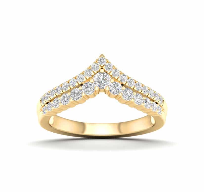 טבעת יהלומים, זהב 14K משובצת 0.50 קראט יהלומים, דגם RDSRF31853