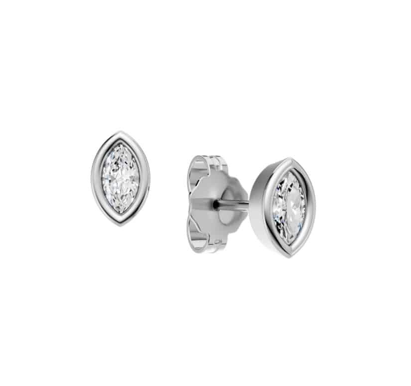 עגילי יהלומים סוליטר, 14K זהב, משובצים 0.20 קראט יהלומים, דגם EDES11503