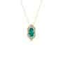 תליון אמרלד ויהלומים, זהב 14K, דגם PDPF26436EM