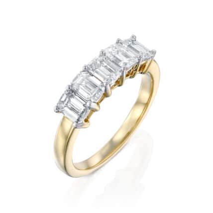 טבעת יהלומי מעבדה, זהב 14K, משובצת 1.50 קראט יהלומים, דגם RDL5EM150-6898