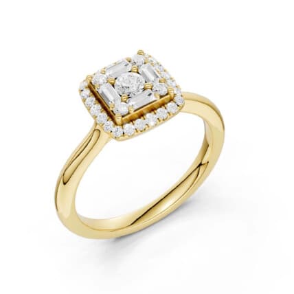 טבעת יהלומים, זהב 14K משובצת 0.35 קראט יהלומים, דגם RDRE29718
