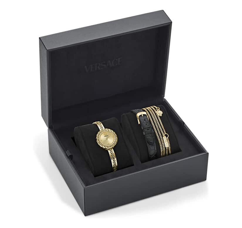 שעון עם יהלומים Versace מקולקציית GRECA PENDANT , שעון לאישה ,דגם VE5I00326