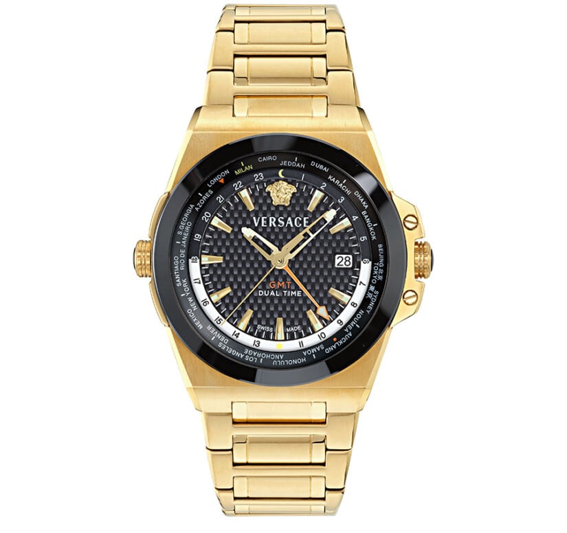 שעון Versace מקולקציית Versace Greca Reaction GMT , שעון לגבר ,דגם VE8Y00426
