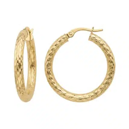 עגילים, זהב צהוב 14K, דגם E-EAT0074-1-20MM