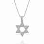תליון מגן דוד משובץ יהלומים, זהב 14K, משובץ 0.25 קראט יהלומים, דגם PD205