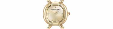 שעון Ferragamo מקולקציית Double Gancini Petite, שעון לאישה ,דגם SFJI00126