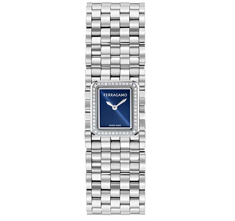 שעון Ferragamo מקולקציית  Manchette עם אמרלד ויהלומים, שעון לאישה ,דגם SFJM00526