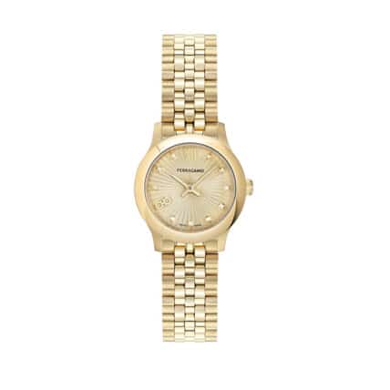 שעון Ferragamo עם יהלומים מקולקציית DUO, שעון לאישה ,SFSA00926