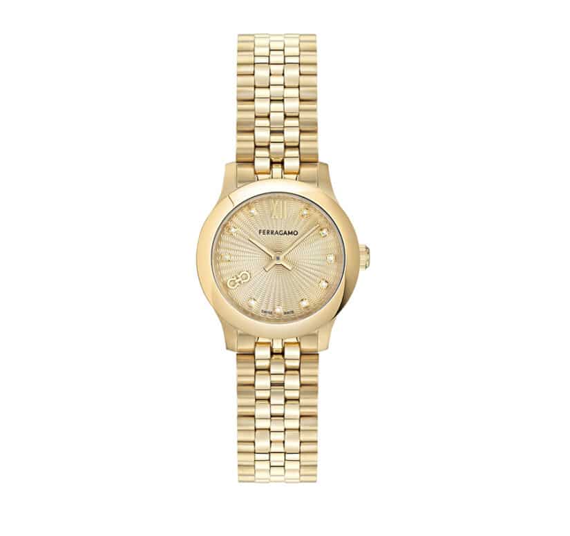 שעון Ferragamo עם יהלומים מקולקציית DUO, שעון לאישה ,SFSA00926