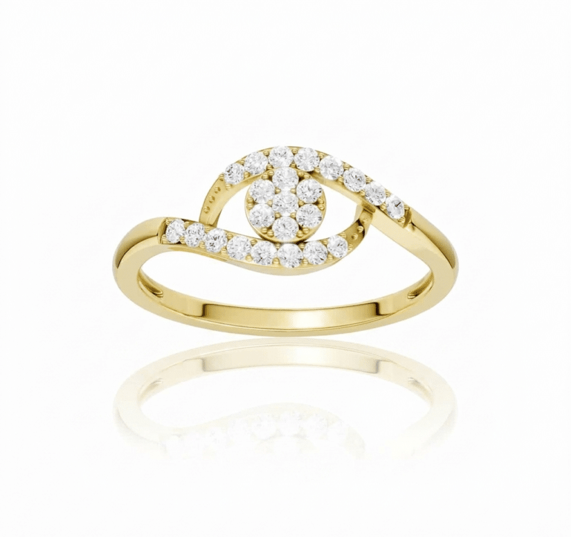 טבעת יהלומים, זהב 14K משובצת 0.15 קראט יהלומים, דגם RDRF31823