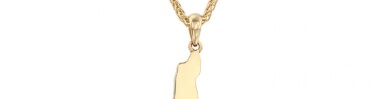 תליון מפת ארץ ישראל, 14K זהב, דגם P3934
